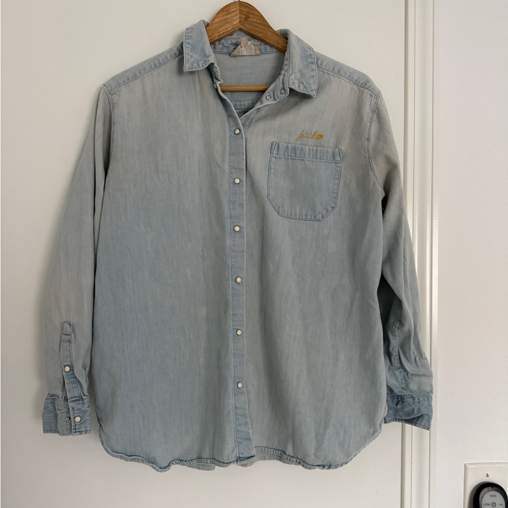 Sezane Light Blue Button Down Shirt
